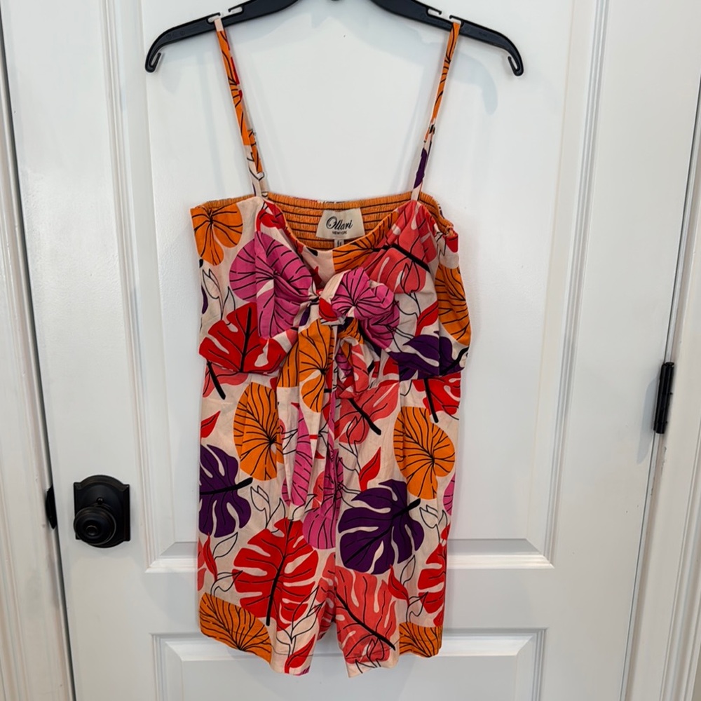 Women's Colorful Leaf Print Jumpsuit